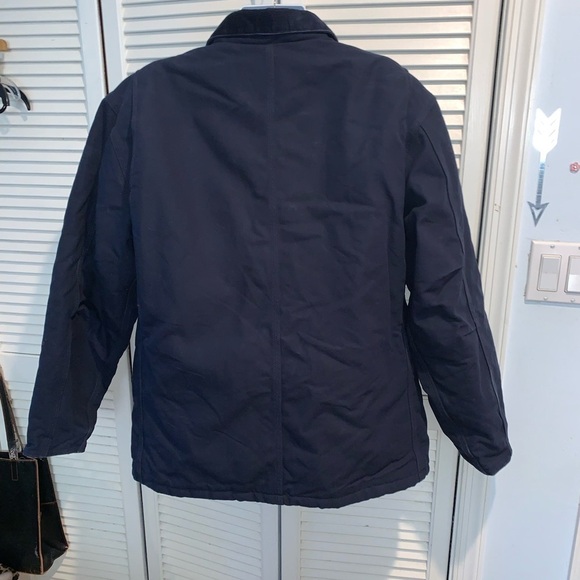 Carhartt work jacket navy blue with peace patch - Picture 4 of 15
